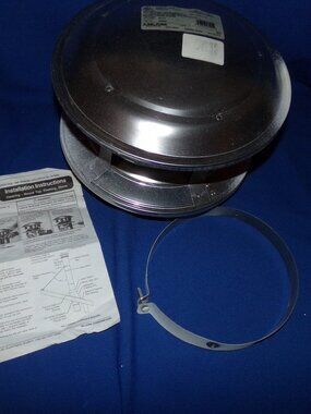 Selkirk #206800 6 in. D Stainless Steel Round Top Chimney Dome & Cinch Band